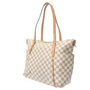 Louis Vuitton Totally Azur White Tote Canvas Damier Bag